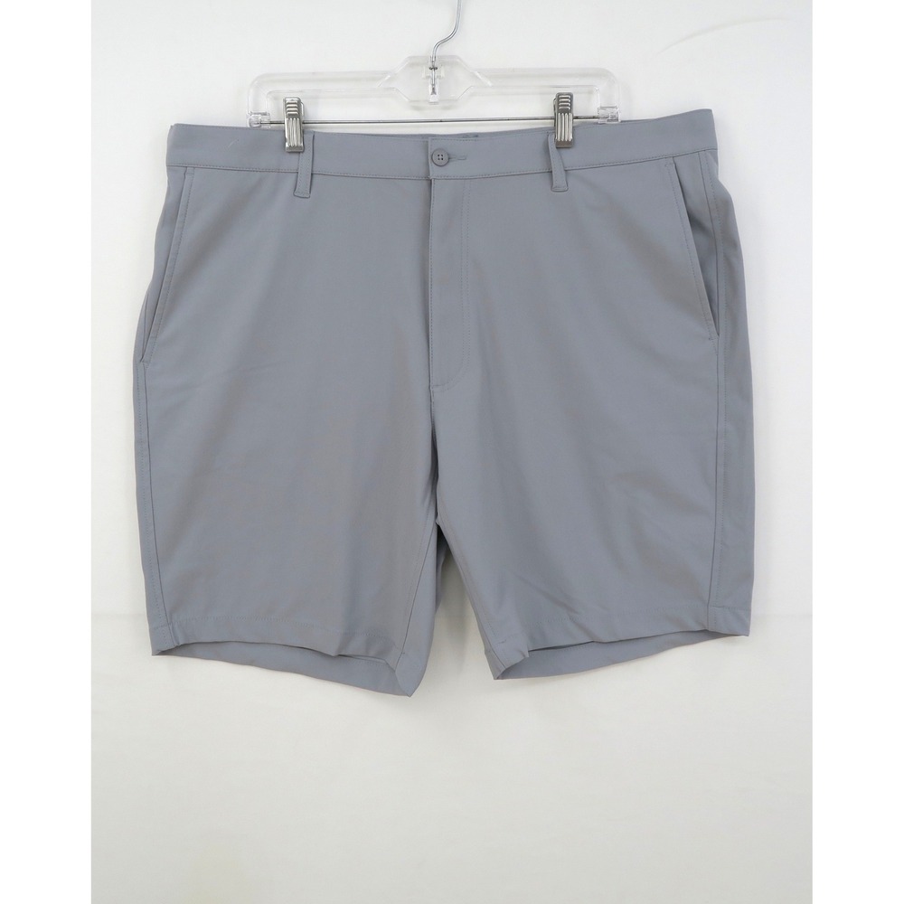 FootJoy Mens Gray Performance Golf Shorts Size 40 Flat Front Polyester Athletic